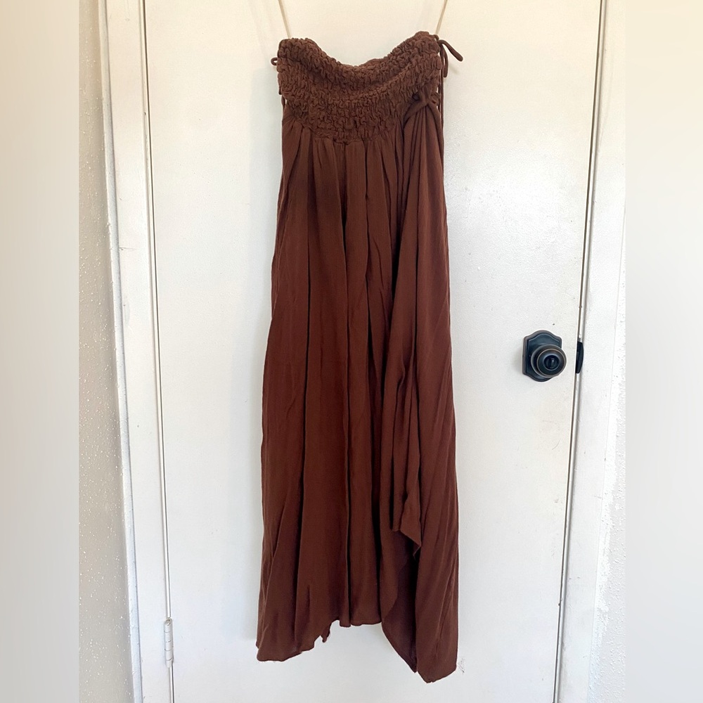 Free People strapless midi dress